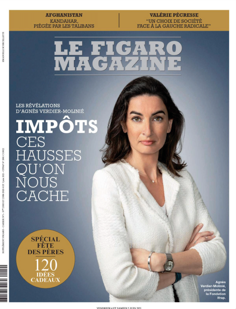 Notre grosse bougie ronde rose dans Le Figaro Magazine